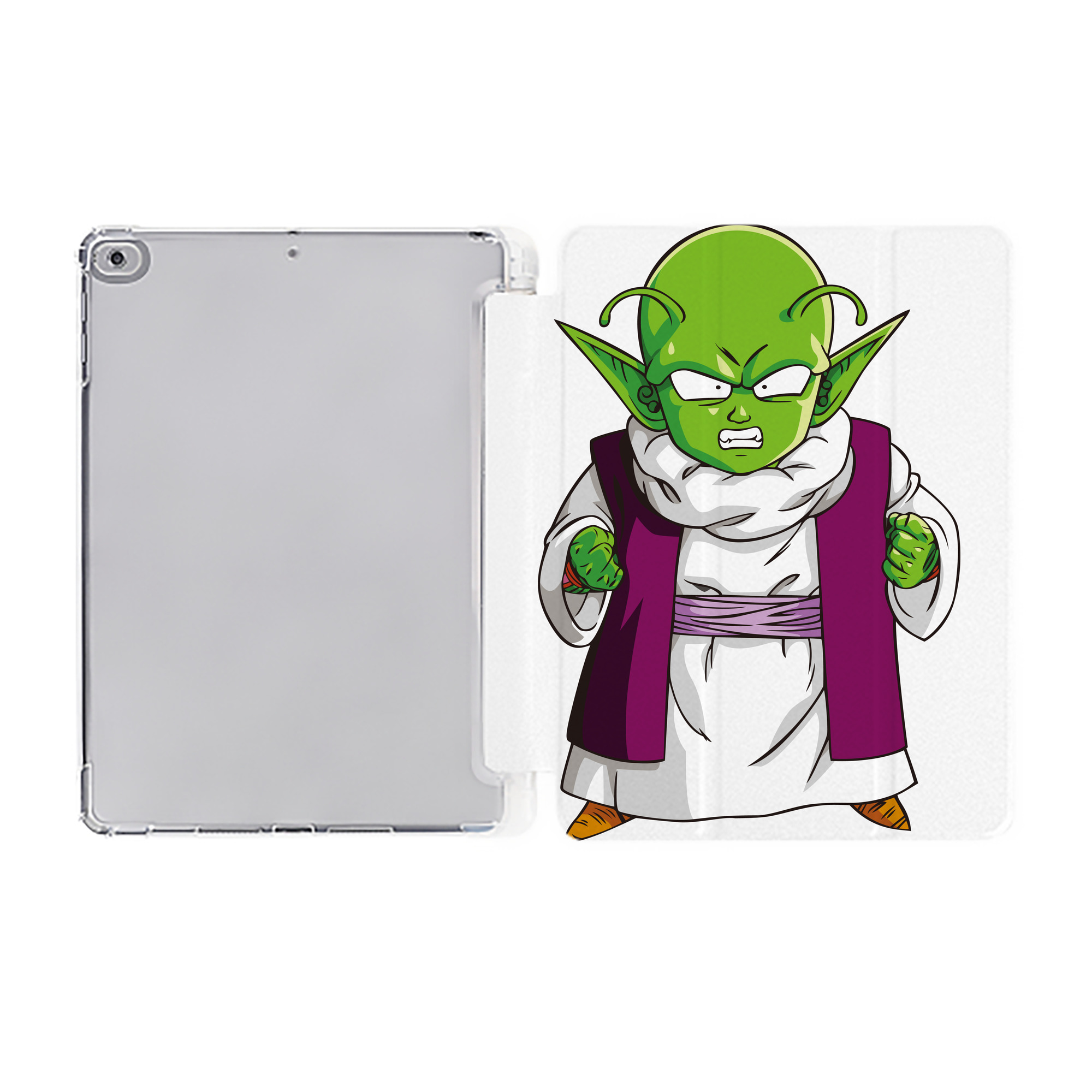 （画像用） ドラゴンボール ピッコロ DRAGON BALL Piccolo IPad ケース ペン収納付き 三つ折りスタンド PUレザー×シリコン 対応機種9.5/10.5/10.9インチ